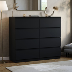 VIDA DESIGNS Denver 8 Drawer Black Chest of Drawers - Wilko - thumbnail 6