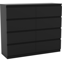 VIDA DESIGNS Denver 8 Drawer Black Chest of Drawers - Wilko - thumbnail 3