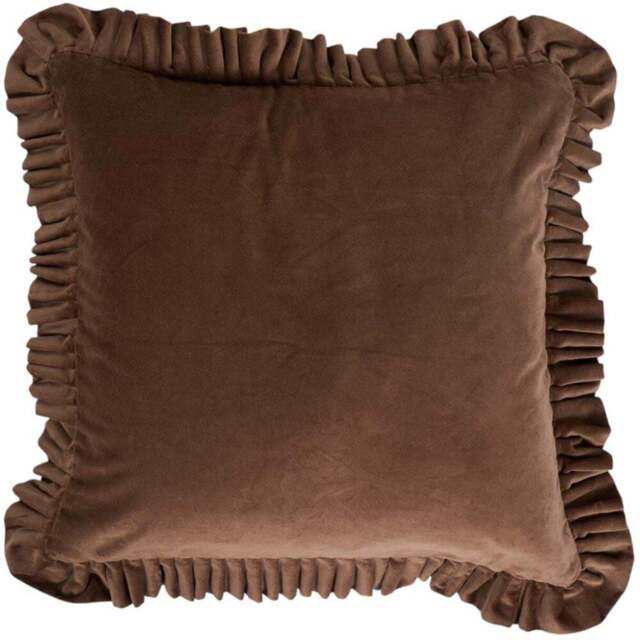 Raphael Ruffle Cushion - Cabernet - Wilko - image 1