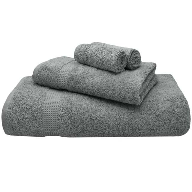 Mayfair Egyptian Cotton Grey Bath Towel Set of 2 - Wilko - image 1