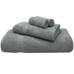 Mayfair Egyptian Cotton Grey Bath Towel Set of 2 - Wilko
