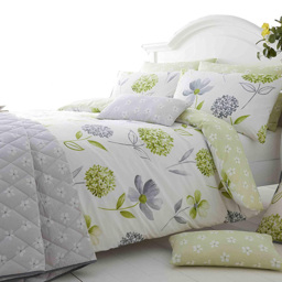 Bellissimo Home Caroline King Size White and Green Duvet Set - Multi - Wilko - thumbnail 4