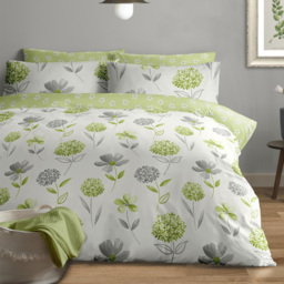Bellissimo Home Caroline King Size White and Green Duvet Set - Multi - Wilko - thumbnail 1