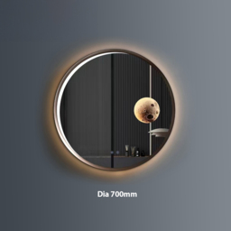 ENER-J Round Aluminium LED Mirror with Dimmable and CCT Adjustable Lighting - Size: 68 x 12 x 75cm - White - Wilko - thumbnail 3