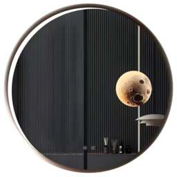 ENER-J Round Aluminium LED Mirror with Dimmable and CCT Adjustable Lighting - Size: 68 x 12 x 75cm - White - Wilko