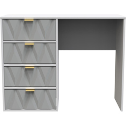 Crowndale Diamond Ready Assembled 4 Drawer Vanity Desk Matt Shadow and Grey - Size: 40 x 97 x 76cm - Wilko - thumbnail 4