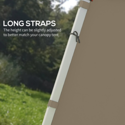 Outsunny 2 x 3m Beige Gazebo Replacement Side Panel with Zipped Door 2 Pack - Size: 37 x 30 x 10cm - Cream - Wilko - thumbnail 7