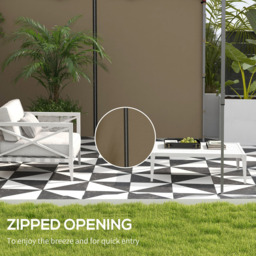 Outsunny 2 x 3m Beige Gazebo Replacement Side Panel with Zipped Door 2 Pack - Size: 37 x 30 x 10cm - Cream - Wilko - thumbnail 6