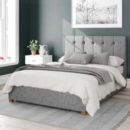 Aspire Hepburn Single Grey Saxon Twill Ottoman Bed - Aspire Beds - Wilko - thumbnail 1