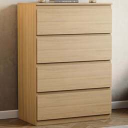 VIDA DESIGNS Denver 4 Drawer Pine Chest of Drawers - Brown - Wilko