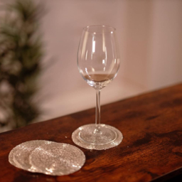Marco Paul 10cm 4 Pack Beaded Christmas Coaster - Size: 10 x 10 x 1cm - Multicoloured - Wilko - thumbnail 3