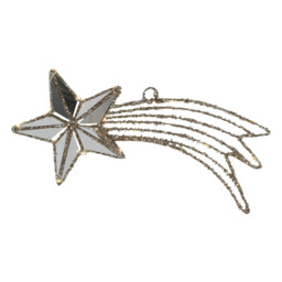 Decadent Bronze Silver Mirrored Shooting Star LED Decoration - Size: 1 Piece - Wilko - thumbnail 3