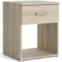 Florence Space Single Drawer Oak Bedside Table - Brown - Furniture To Go - Wilko - thumbnail 3