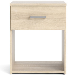 Florence Space Single Drawer Oak Bedside Table - Brown - Furniture To Go - Wilko - thumbnail 4