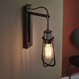 Merano Alessandria Black Wall Lamp - Size: 20 x 10 x 38.6cm - Wilko - thumbnail 7