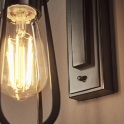Merano Alessandria Black Wall Lamp - Size: 20 x 10 x 38.6cm - Wilko - thumbnail 4