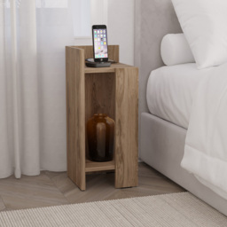 Decortie Elos Deep Oud Left Side Open Shelf Nightstand - Size: 2 Shelf - Brown - Wilko - thumbnail 5