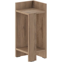 Decortie Elos Deep Oud Left Side Open Shelf Nightstand - Size: 2 Shelf - Brown - Wilko - thumbnail 3