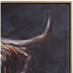 Black Rusty the Highland Cow Framed Art Canvas 60 x 90cm - Size: 90 x 60 x 3.8 - Wilko - thumbnail 7