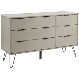 Home Source Acadia 6 Drawer Grey Chest of Drawers - Wilko - thumbnail 3