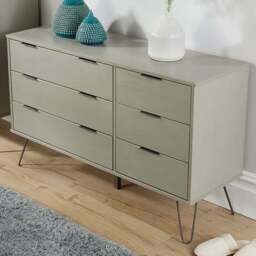 Home Source Acadia 6 Drawer Grey Chest of Drawers - Wilko - thumbnail 1