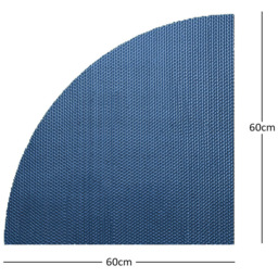 Nicoman Reversible Blue and Green Quadrant Corner Shower Mat 60cm - Size: 0.4 x 60 x 60cm - Wilko - thumbnail 6