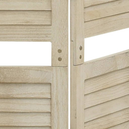 vidaXL Solid Paulownia Wood 6 Panel Room Divider 210 x 165cm - Size: 6 Panels - Brown - Wilko - thumbnail 6