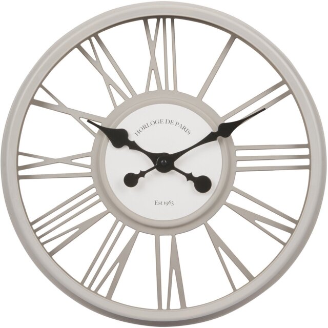 White 3D Round Wall Clock 45cm - Wilko