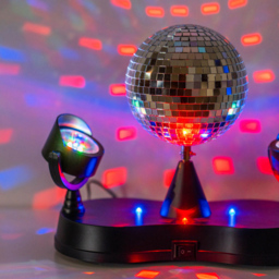 ValueLights Dolly Disco Ball Rotating LED Spotlight Table Lamp - Size: 23.5 x 15 x 27cm - Black - Wilko - thumbnail 4