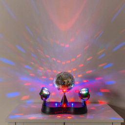 ValueLights Dolly Disco Ball Rotating LED Spotlight Table Lamp - Size: 23.5 x 15 x 27cm - Black - Wilko - thumbnail 5