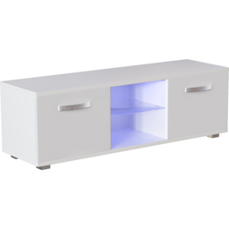 Vida Designs Cosmo 2 Door 2 Shelf White Small TV Unit with LED - Size: 40 x 120 x 38cm - Wilko - thumbnail 3
