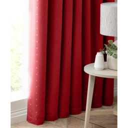 Alan Symonds Madison Red Ring Top Curtain 229 x 183cm - Size: W 229 x D 183cm - Wilko - thumbnail 4
