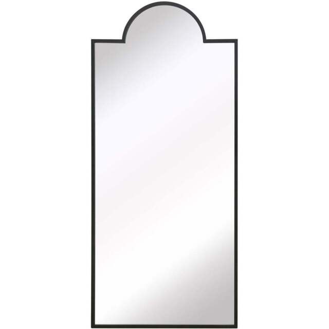The Fenestra Black Metal Leaner Wall Mirror 190 x 85cm - MirrorOutlet - Wilko - image 1
