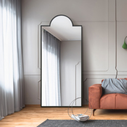 The Fenestra Black Metal Leaner Wall Mirror 190 x 85cm - MirrorOutlet - Wilko - thumbnail 3