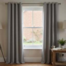 My Home Blackout Lining Eyelet Curtains 168 x 178cm - Size: W 168 x D 178cm - Grey - Wilko - thumbnail 4
