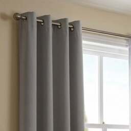 My Home Blackout Lining Eyelet Curtains 168 x 178cm - Size: W 168 x D 178cm - Grey - Wilko - thumbnail 6
