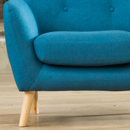 Lynwood Teal Fabric Armchair - Size: Single - Blue - Artemis Home - Wilko - thumbnail 3
