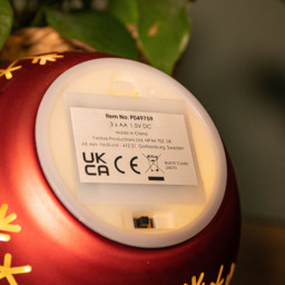 Samuel Alexander Warm White LED Red Snowflake Glass Ball 15cm - Size: 15 x 15 x 15cm - Wilko - thumbnail 5