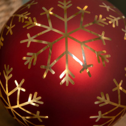Samuel Alexander Warm White LED Red Snowflake Glass Ball 15cm - Size: 15 x 15 x 15cm - Wilko - thumbnail 4