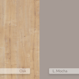 Decortie Muju Oak and Mocha Grey C Shape Side Table with Side Support - Size: 57 x 30 x 40cm - Multi - Wilko - thumbnail 7