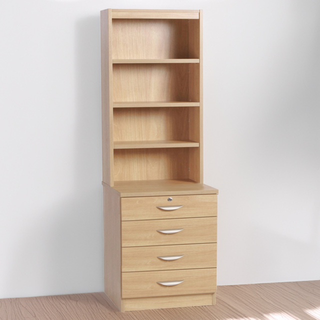 R White Cabinets 4 Drawer 4 Shelf Brown Chest of Drawers - Wilko - image 1