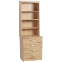 R White Cabinets 4 Drawer 4 Shelf Brown Chest of Drawers - Wilko - thumbnail 3