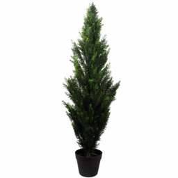 Botanik Cypress UV Cedar Artificial Topiary Tree - Size: 120 x 35 x 35cm - Green - Wilko - thumbnail 1