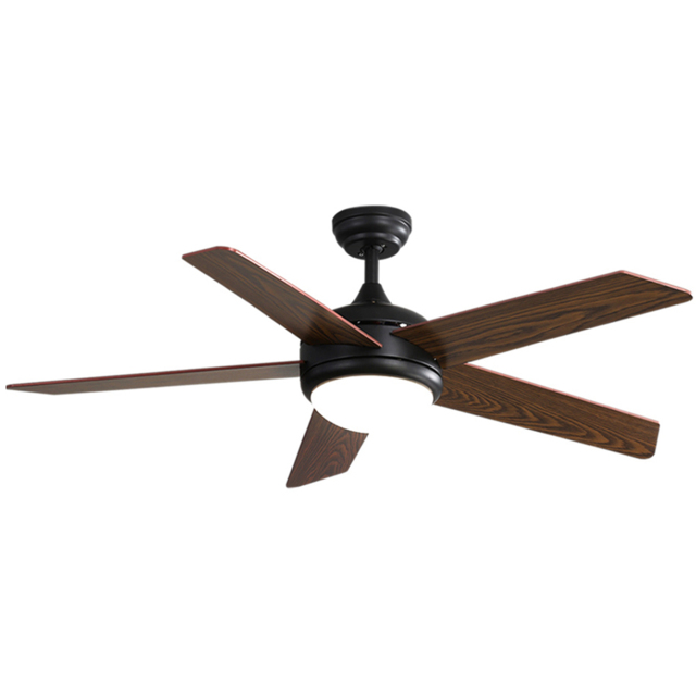 Living and Home Rustic Wooden LED Ceiling Fan Light with Remote 52 inch - Size: 40 x 132 x 132cm - Brown - Wilko - image 1