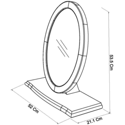 Bentley Designs Montreux Soft Grey Vanity Mirror - Size: 54 x 52 x 21cm - Wilko - thumbnail 6