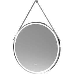 nuie Chrome Round Illuminated Mirror 800mm - Size: 800 x 800 x 40mm - Wilko - thumbnail 1