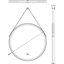 nuie Chrome Round Illuminated Mirror 800mm - Size: 800 x 800 x 40mm - Wilko - thumbnail 3