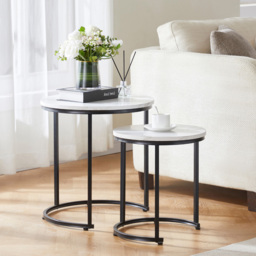 VIDA DESIGNS Brooklyn Marble Nest of Tables Set of 2 - Multi - Wilko - thumbnail 4