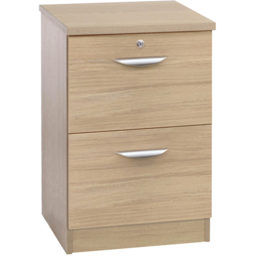R White Cabinets 2 Drawer Brown Filing Cabinet - Size: 72.8 x 47.9 x 54cm - Wilko - thumbnail 3
