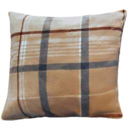 Velosso Luxury Natural Check Filled Cushion 43 x 43cm 2 Pack - Cream - Wilko - thumbnail 1